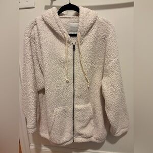 American Eagle Sherpa Zip Up Hoodie